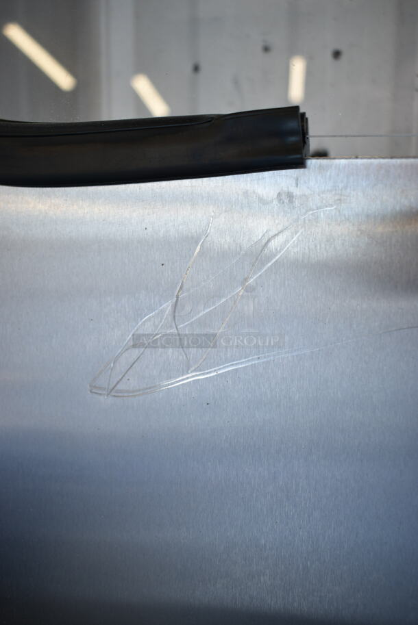 BRAND NEW SCRATCH AND DENT! Stainless Steel Swinging Kitchen Door w/ Hardware.  - Image 7 of 8
