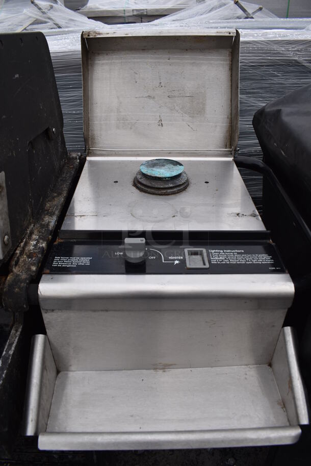 Weber Summit Metal Outdoor Propane Gas Powered Grill w/ Right Side Single Burner Range on Commercial Casters. 66x29x46 - Image 7 of 8
