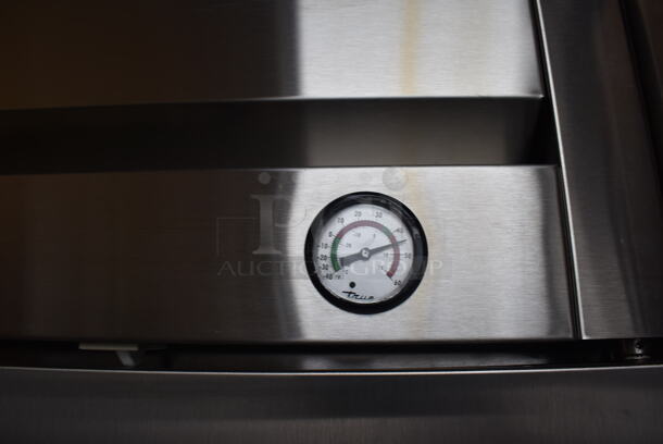 True T-49 Stainless Steel Commercial 2 Door Reach In Cooler on Commercial Casters. 115 Volts, 1 Phase. 54x34x83. Tested and Working! - Image 7 of 7