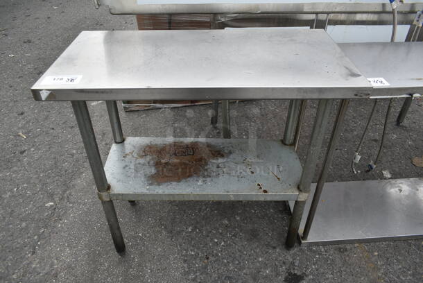 Stainless Steel Commercial Table w/ Metal Under Shelf. - Image 1 of 5