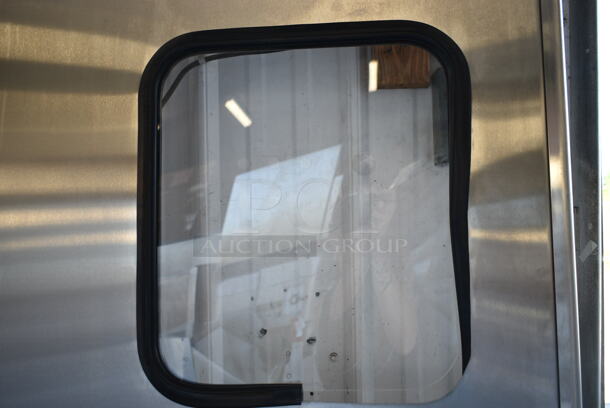 BRAND NEW SCRATCH AND DENT! Stainless Steel Swinging Kitchen Door w/ Hardware.  - Image 8 of 8