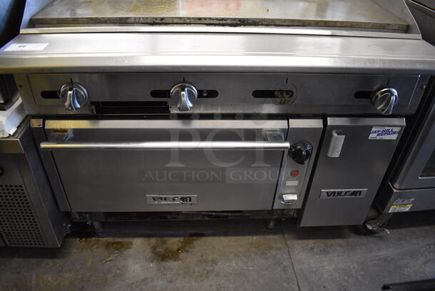 Vulcan Stainless Steel Commercial Natural Gas Powered Flat Top Griddle w/ Oven. 48x38x40 - Image 9 of 11