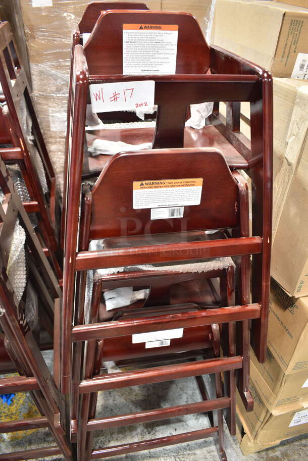 8 BRAND NEW! GET HC-100-MOD-M2 Mahogany Finish Hardwood High Chair . 8 Times Your Bid! - Image 5 of 6