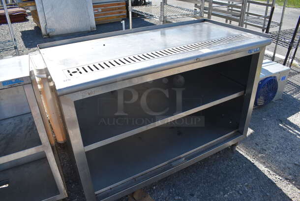 Stainless Steel Commercial Soda Station w/ 2 Under Shelves. 48.5x24x37