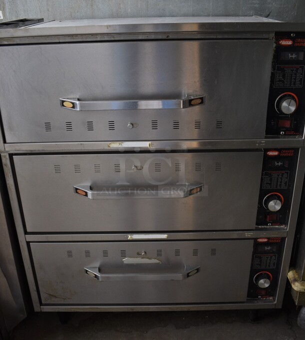 Hatco Stainless Steel Commercial 3 Drawer Warming Drawer. 29x23x35.5. Top Drawer Is Missing Power Cord But Bottom Two Drawers are Tested and Working! - Image 1 of 5
