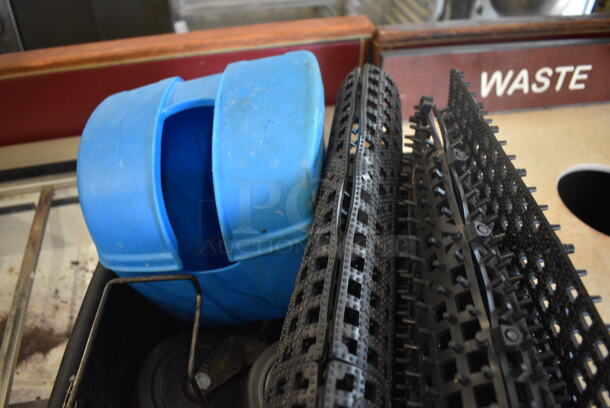 ALL ONE MONEY! Lot of Various Items Including Mats and Blue Scoop Holder in Black Poly Bus Bin - Image 2 of 4