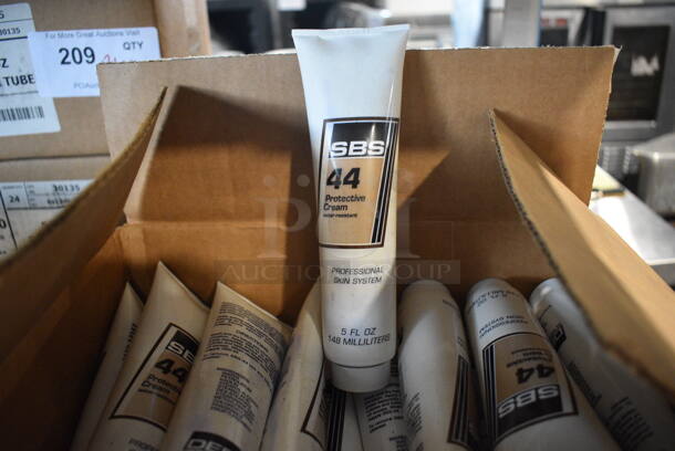 2 Boxes of SBS 44 Protective Cream Tubes. Approximately 48 Tubes. 1.5x2x7.5. 2 Times Your Bid!