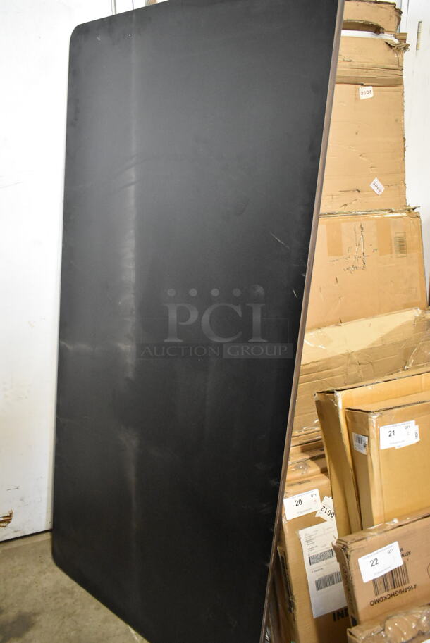 2 BRAND NEW SCRATCH AND DENT! Lancaster Table & Seating 1643672TFDWL  36" x 72" Rectangular Thermo-Formed MDF Table Top with Dark Walnut Finish. 2 Times Your Bid! - Image 4 of 6