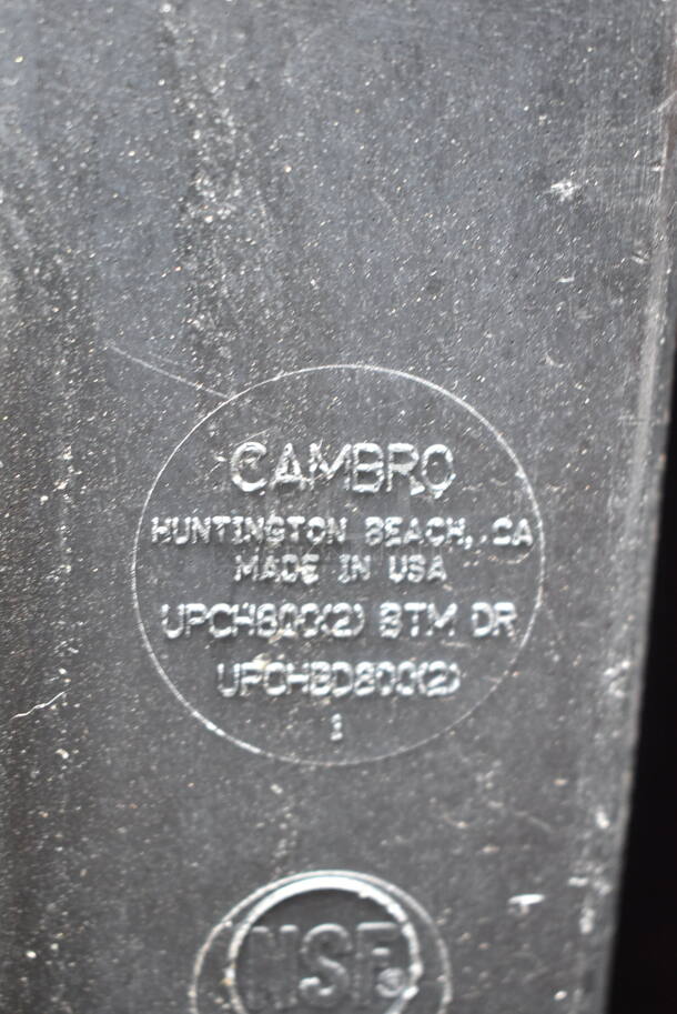 Cambro UPCJ800 Black Poly Insulated 2 Cabinet Portable Catering Food Cart on Commercial Casters.  - Image 8 of 8