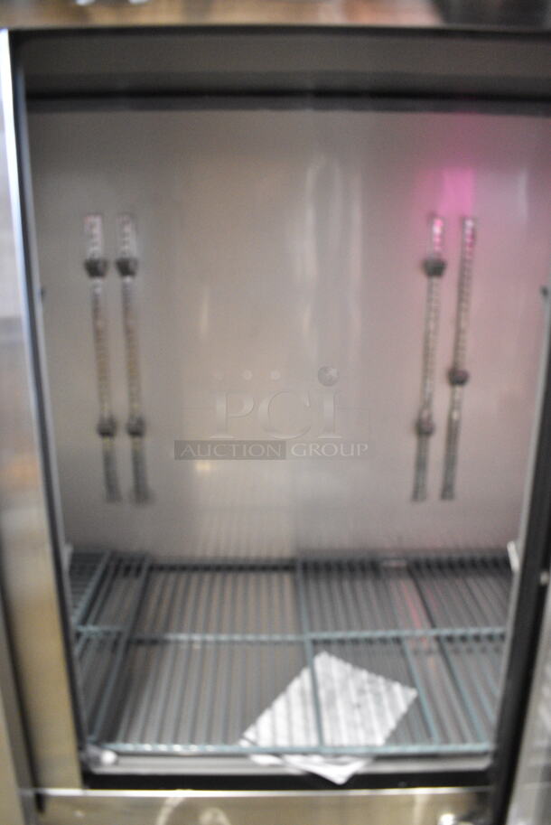 BRAND NEW SCRATCH AND DENT! 2024 Avantco 178UBB72GHCS Stainless Steel Commercial 3 Door Back Bar Cooler Merchandiser. 115 Volts, 1 Phase. Tested and Working! - Image 4 of 7