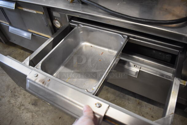 Stainless Steel Commercial 6 Drawer Chef Base on Commercial Casters. 105x34x25. Tested and Powers On But Does Not Get Cold - Image 4 of 5