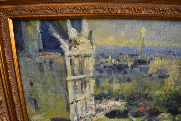 Framed Canvas Painting Reproduction of View of The Tuileries Gardens by Claude Monet From Art Dealer Ed Mero! - Image 6 of 10