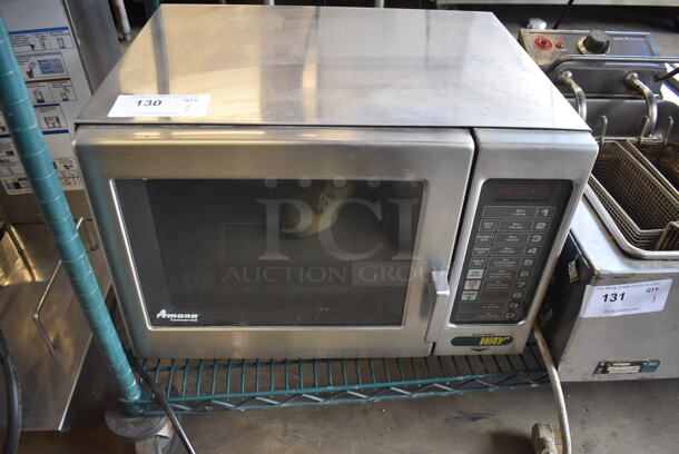 Amana RFS10SW2 Metal Commercial Countertop Microwave Oven. 120 Volts, 1 Phase.