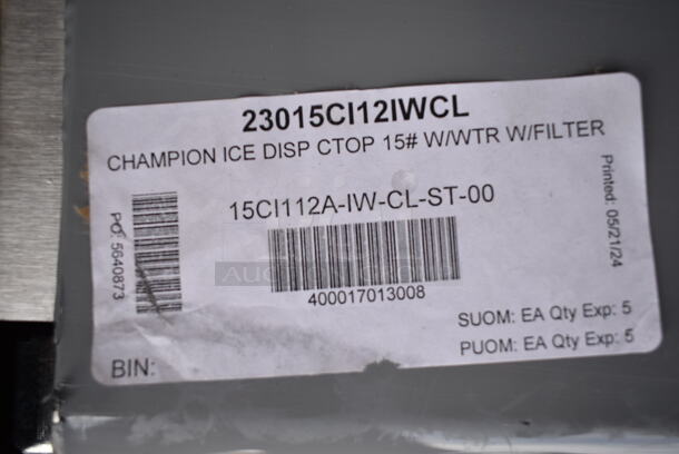 BRAND NEW SCRATCH AND DENT! 2024 Follett 15CI112A-IW-CL-ST-00 Stainless Steel Commercial Countertop Champion Ice Dispenser. 115 Volts, 1 Phase.  - Image 5 of 7
