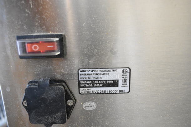 Winco ESVC-28 Spectrum Stainless Steel Commercial Countertop Thermal Circulator. 110-120 Volts, 1 Phase. Tested and Working! - Image 9 of 9
