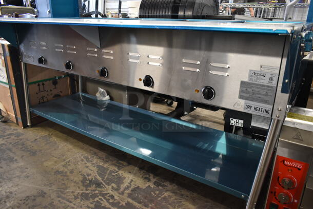BRAND NEW SCRATCH AND DENT! Avantco 17STE5S Stainless Steel Commercial Floor Style Electric Powered 5 Bay Steam Table w/ Sneeze Guard and Under Shelf. 208/240 Volts, 1 Phase.  - Image 5 of 6