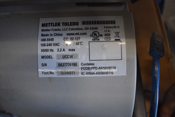 LIKE NEW IN BOX! Mettler Toledo AM-5545 Stainless Steel Commercial Countertop Food Portioning Scale. 100-240 Volts, 1 Phase. 17x25x7. Tested and Working! - Image 6 of 7
