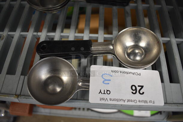 3 Stainless Steel Scoops. 7". 3 Times Your Bid! - Image 1 of 2