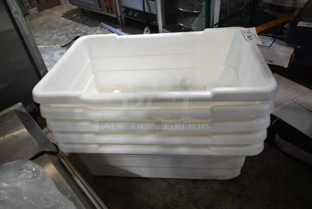 5 BRAND NEW SCRATCH AND DENT! Toter 2000 White Poly Bins. 5 Times Your Bid!  - Image 3 of 4