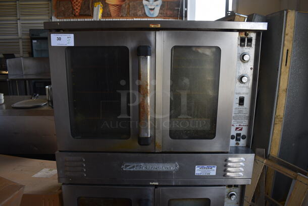2 Southbend Stainless Steel Commercial Natural Gas Powered Full Size Convection Ovens w/ View Through Doors, Metal Oven Racks and Thermostatic Controls. 38x36x64. 2 Times Your Bid! - Image 2 of 9