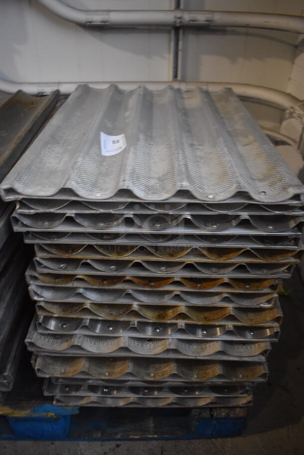 18 Metal Perforated 5 Loaf Baking Pans. 18x26x1. 18 Times Your Bid! - Image 2 of 3