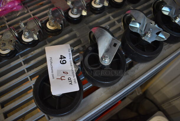 ALL ONE MONEY! Lot of 4 Commercial Casters. 5x3x6 - Image 5 of 5