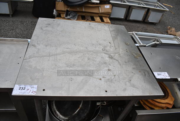 Stainless Steel Table w/ Metal Under Shelf. Does Not Include Contents.  - Image 2 of 3