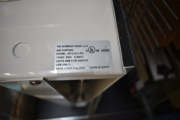 BRAND NEW SCRATCH AND DENT! Curtron AP-2-42-1-PC Air-Pro 42" Air-Pro White Powder Coated Air Curtain - 120 Volts, 1 Phase.  - Image 7 of 7