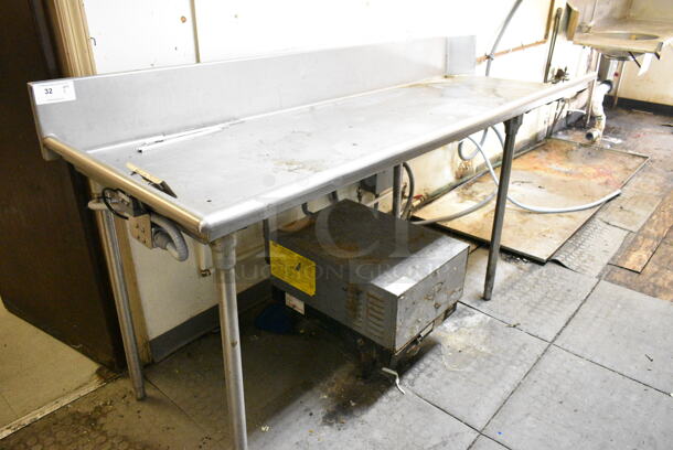 Stainless Steel Commercial Left Side Dishwasher Table. Does Not Include Booster Heater. BUYER MUST REMOVE: Bring Tools and Manpower Needed To Remove This Item.  (kitchen) - Image 2 of 4