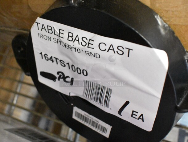 4 BRAND NEW SCRATCH AND DENT! Items Including Lancaster Table & Seating 164TB5222 5" x 22" Straight Cast Iron Table Base Plate, Avantco 178A3PCKIT4 3" Swivel Plate Casters with Mounting Hardware - 4/Set, 164TB2222 Lancaster Table & Seating 22" x 22" Cross Cast Iron Table Base Plate, 164TS1000 Lancaster Table & Seating 10" Cast Iron Table Base Spider. 4 Times Your Bid!  - Image 6 of 6