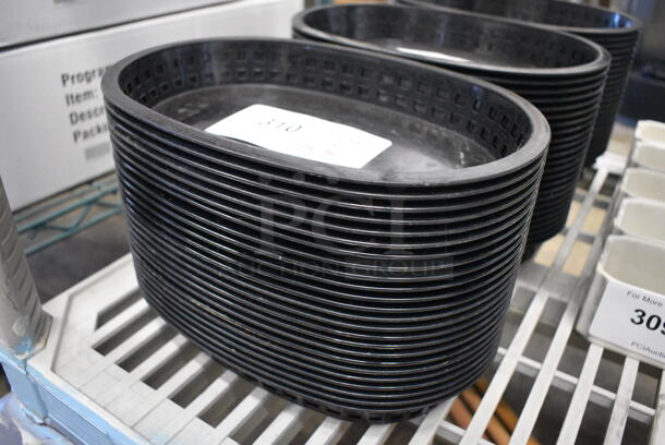 24 Black Poly Food Baskets. 10.5x7x1.5. 24 Times Your Bid! - Image 2 of 3