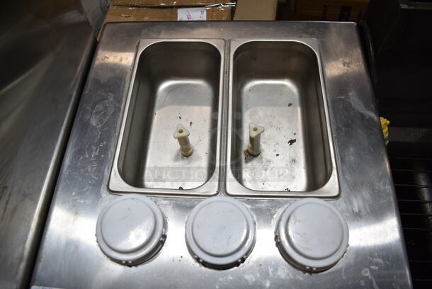 2013 Stainless Steel Commercial 2 Flavor w/ Twist Soft Serve Ice Cream Machine on Commercial Casters. 220 Volts.  - Image 3 of 8