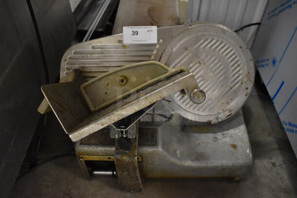 Hobart Metal Commercial Countertop Meat Slicer. 115 Volts, 1 Phase. 25x20x18. Tested and Working!