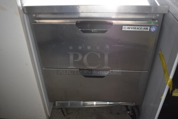 Beverage Air WTRD27A-2 Stainless Steel Commercial 2 Drawer Undercounter Cooler on Commercial Casters. 115 Volts, 1 Phase. 27x29x36. Tested and Working! - Image 2 of 10