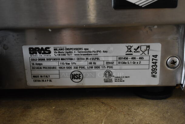 BRAND NEW SCRATCH AND DENT! 2022 Vollrath Maestrale Extra 20.4 ULPBL Stainless Steel Commercial Countertop 4 Hopper Refrigerated Beverage Machine. 115 Volts, 1 Phase. Tested and Working! - Image 5 of 5