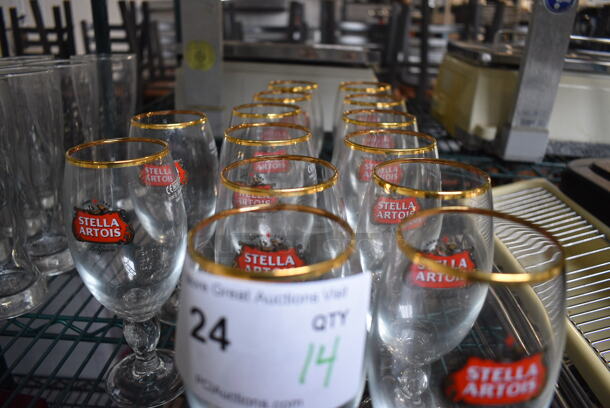 14 Stella Artois Beer / Wine Glasses. 3x3x7.5. 14 Times Your Bid! - Image 3 of 3