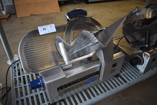 Globe Chefmate GC 512 Stainless Steel Commercial Countertop Automatic Meat Slicer w/ Blade Sharpener. 115 Volts, 1 Phase. 27x20x21. Tested and Does Not Power On - Image 2 of 6