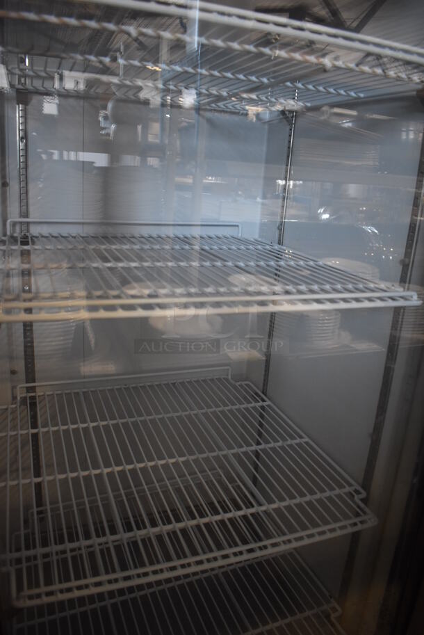 Serv-Ware GR-48S Metal Commercial 2 Door Reach In Cooler Merchandiser w/ Poly Coated Racks. 115 Volts, 1 Phase. 55x31x82. Cannot Test Due To Cut Power Cord - Image 5 of 6