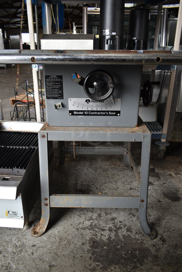 Rockwell 10 Metal Floor Style Contractors Saw. 115/230 Volts, 1 Phase. Tested and Working! - Image 3 of 7