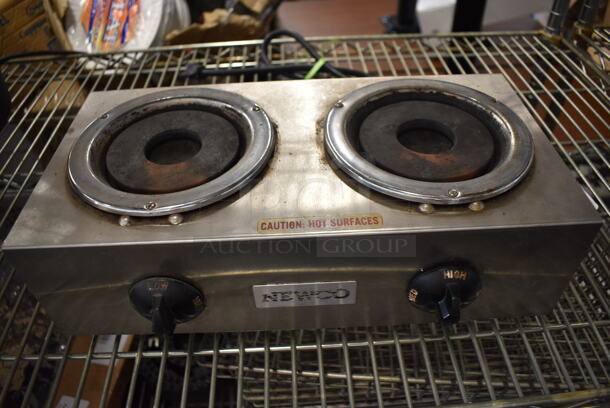 Newco H2HW Stainless Steel Commercial Countertop 2 Burner Coffee Pot Warmer. 120 Volts, 1 Phase. Tested and Working! - Image 2 of 4
