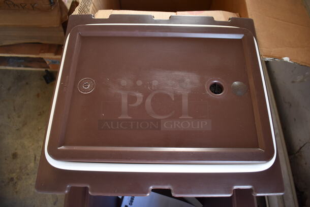 BRAND NEW IN BOX! Cambro 1000LCD Brown Poly Insulated Drink Holder Dispenser. 26x26x24 - Image 10 of 10