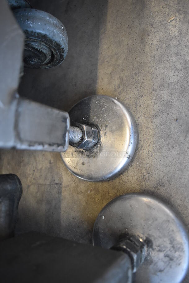 Face to Face Stainless Steel Commercial Floor Style Portable Meat Slicer Cutting Station on Commercial Casters. 24x27x54 - Image 7 of 8