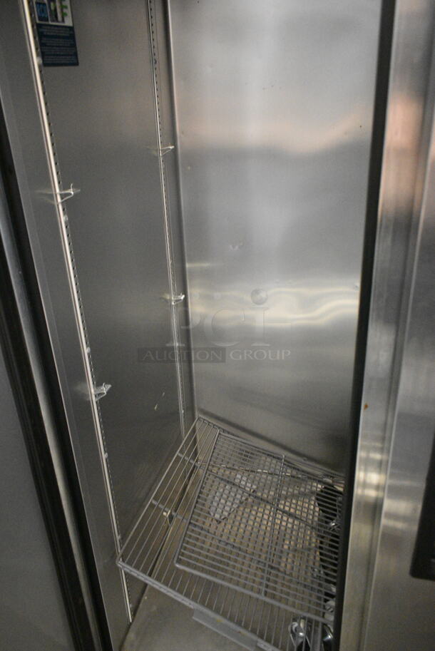 2020 True T-35 Stainless Steel Commercial 2 Door Reach In Cooler w/ Poly Coated Racks and Commercial Casters. 115 Volts, 1 Phase. Tested and Working! - Image 6 of 10