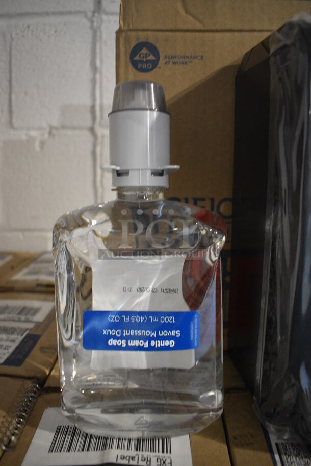 4 BRAND NEW IN BOX! Georgia Pacific Poly Pacific Blue Wall Mount Soap Dispenser w/ Bottle of Gentle Foam Soap. 5x5x11. 4 Times Your Bid! - Image 5 of 6