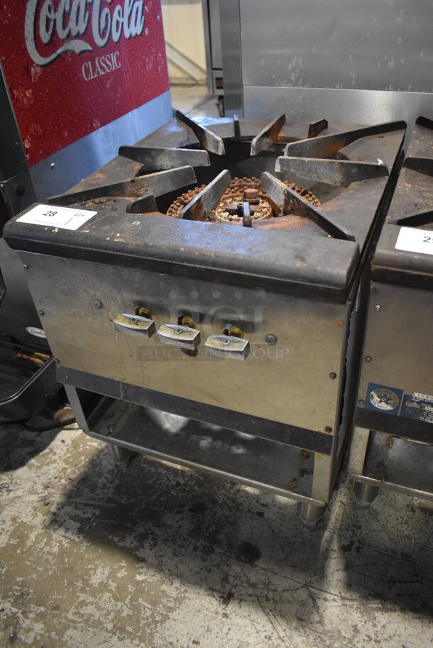 Stainless Steel Commercial Countertop Gas Powered Single Burner Stock Pot Range. 18x22x23 - Image 2 of 5