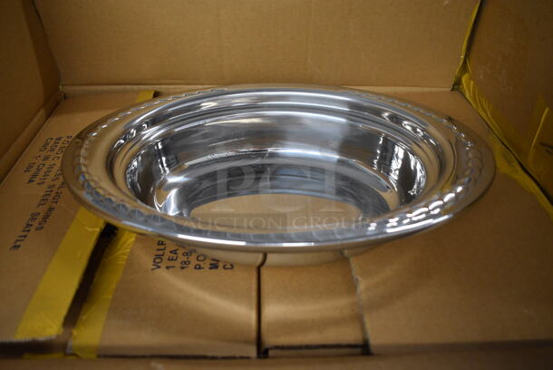 24 BRAND NEW IN BOX! Vollrath Stainless Steel Oval 2 Quart Trays. 13x9x2.5. 24 Times Your Bid!