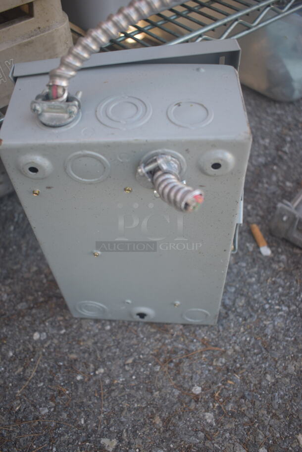 ALL ONE MONEY! Lot of Eaton Double Thow Safety Switch, GE General Duty Safety Switch And Steel Wall Shelf - Image 6 of 12