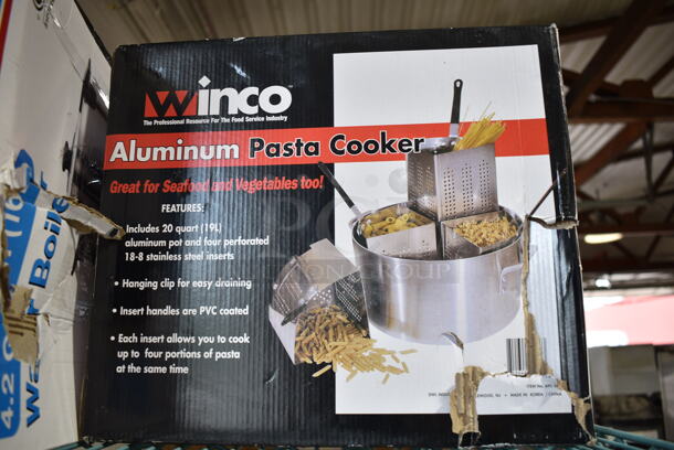 BRAND NEW IN BOX! Winco APS-20 Stainless Steel 20 Quart Pasta Cooker Set.  - Image 2 of 3