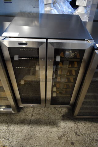 	BRAND NEW SCRATCH AND DENT! Whynter BWB-3388FDS 30′′ Built-In French Door Dual Zone 33 Bottle Wine Refrigerator Merchandiser 88 Can Beverage Center. 115 Volts, 1 Phase. Tested and Working!