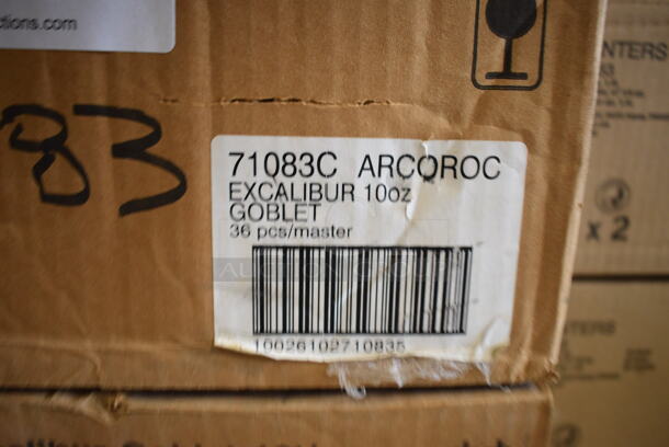 36 BRAND NEW IN BOX! Arcoroc Excalibur Wine Glasses. 3x3x7.5. 36 Times Your Bid! - Image 4 of 5